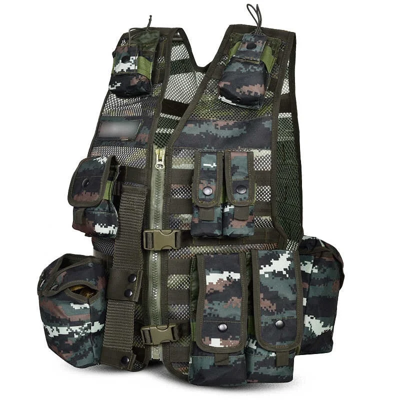 

Mesh Multi-pocket Breathable Tabby Camouflage Military Fan Multi-function Tactical Vest Vest Outdoor Military Tactical Equipment