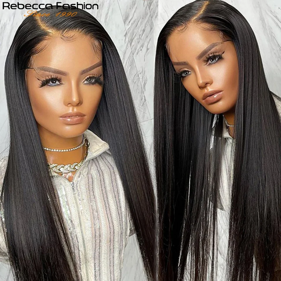 Transparent Lace Front Wig Straight HD Lace Wig 13x4 Glueless Human Hair Wig Pre Plucked Bone Straight Human Hair Wigs For Women