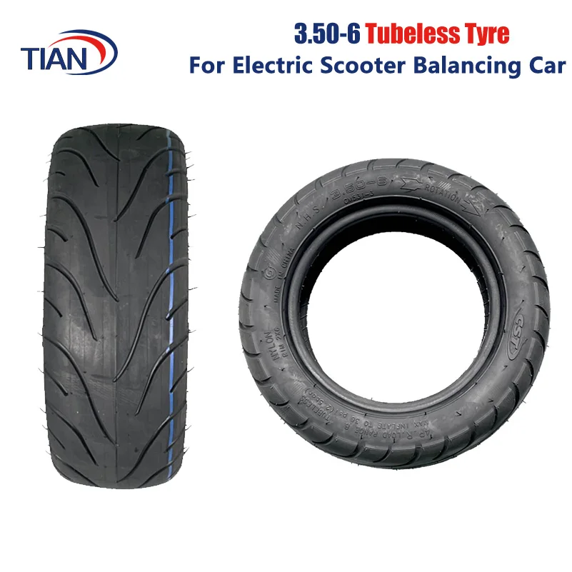 3.50-6 Tubeless Tire for Electric Scooter Balancing Car 10X3.50-6 10x4.00-6 90/65-6 Universal CST Vacuum Tyre