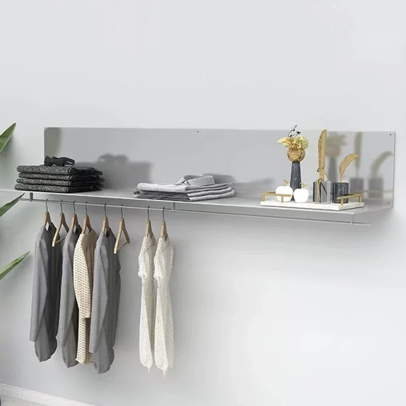 Stainless Steel Wall Shelf Portable Durable Shelves Organizers L-shape Hanging Holders Open Storage Household Items Design