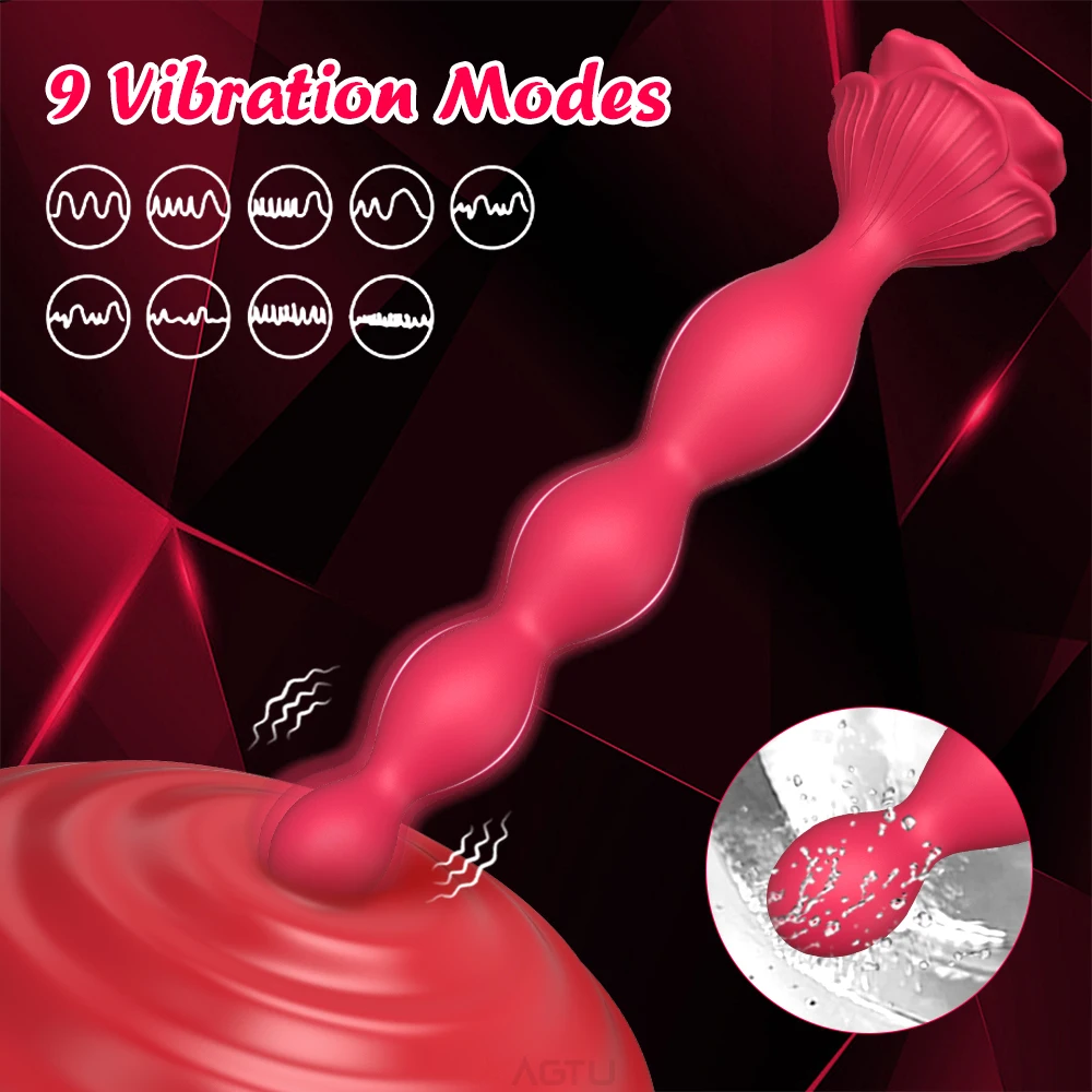 Butt Plug  Anal Beads Vibrator for Women Prostate Massager Anal Plug Men Silicone Masturbator Adults Sex Toys for Man Woman