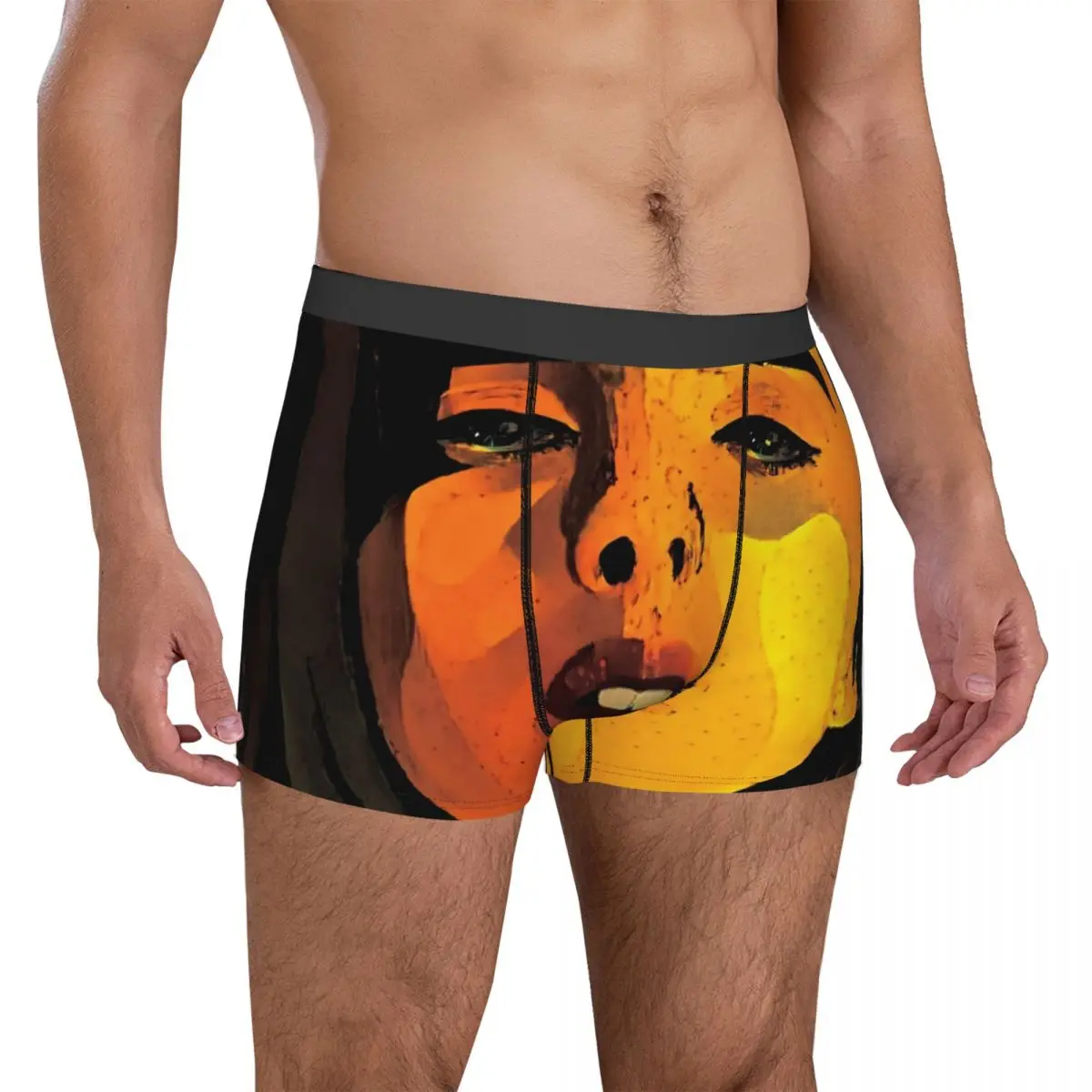 Lady Face Print Underwear The Stare Males Boxer Brief Plain Trunk Hot Printed Large Size Underpants