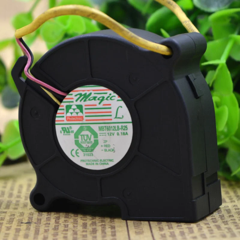 l 1PCS For MAGIC MBT6012LB-R25 | 12V 0.18A Projection Turbo Blower Fan 60×60×25mm 6CM