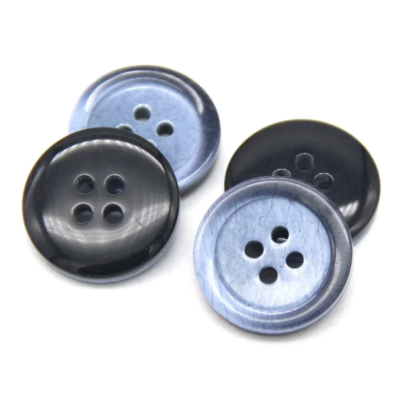 15mm 20mm Blue Gradient Resin Suit Buttons For Clothing Men Coat Jacket Garment Decorative Handamde Sewing Accessories Wholesale