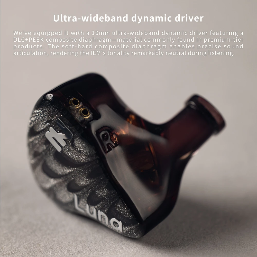 

INTUAURA Balance HIFI Wired In-ear Earphone Ultra-Wideband Dynamic Driver with Silver-Plated 0.78 mm Dual-Pin Detachable Cable