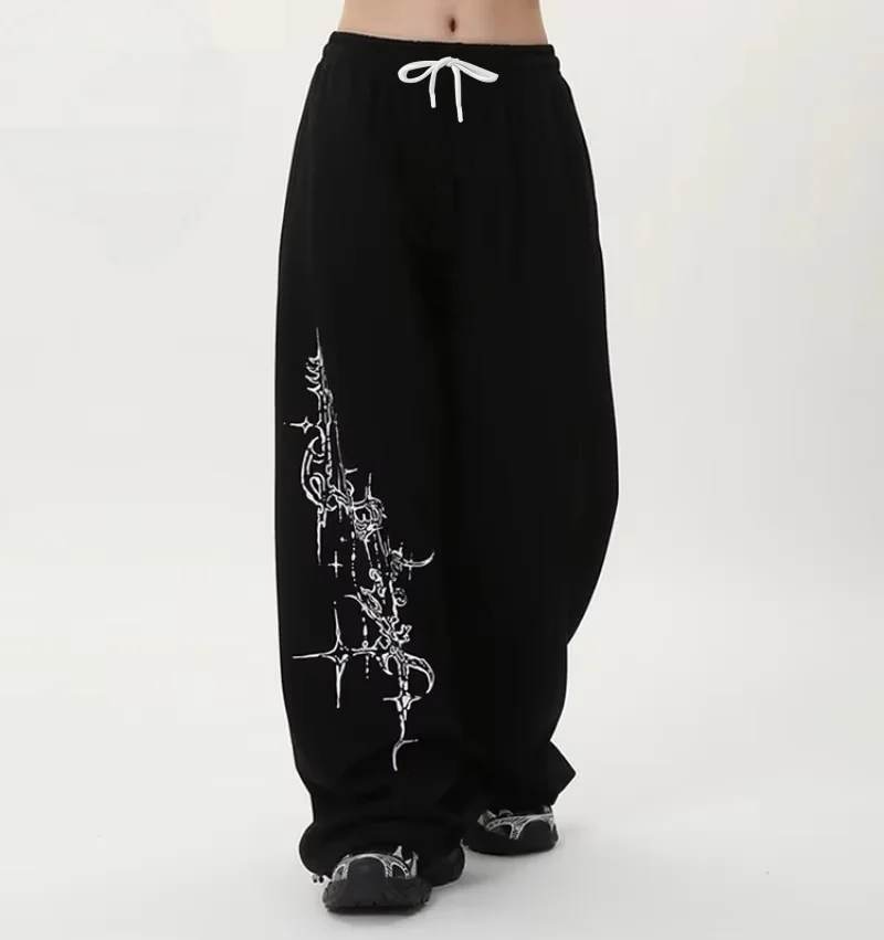 2026 Fashion New 3D Breathable European and American Gothic Style Adult Hip Hop Rock Street Casual Men's Sports Pants