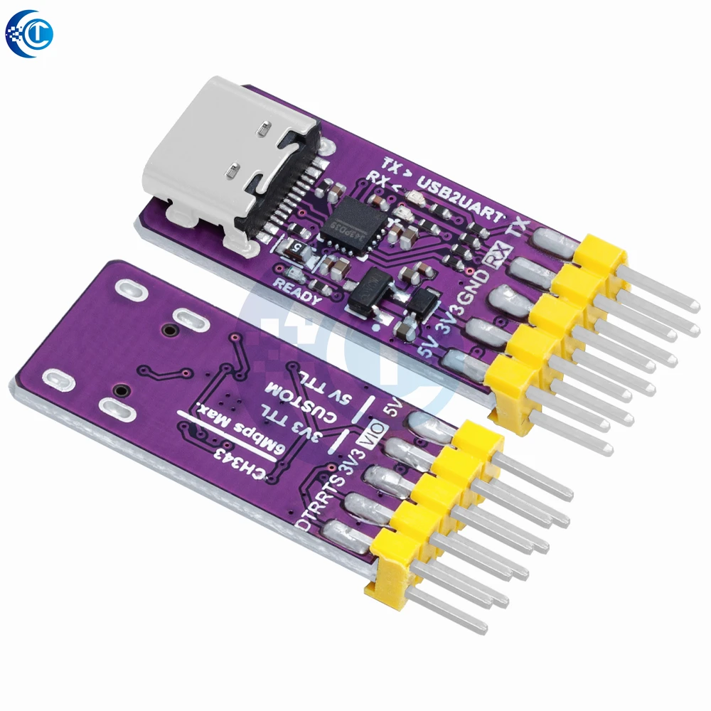 USB To Serial Port Module 6Mbps 5V/3.3V TTL CH343P Debugging Burning And Downloading Type-C Switch Instead CH340