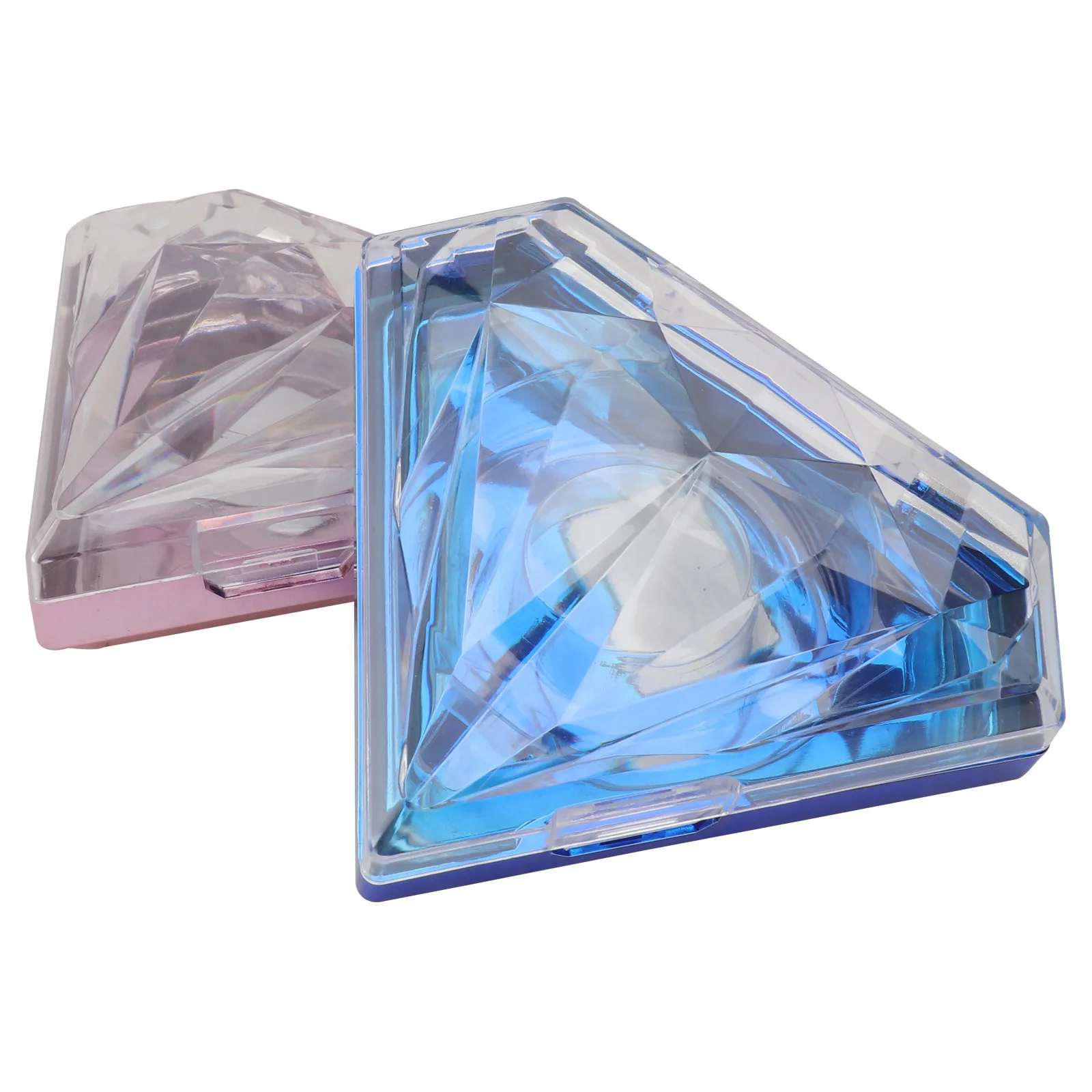 Cajas de pestañas postizas, estuche de almacenamiento de pestañas con diseño de diamante acrílico, organizador de pestañas ligero, suministros de maquillaje, 2 uds.