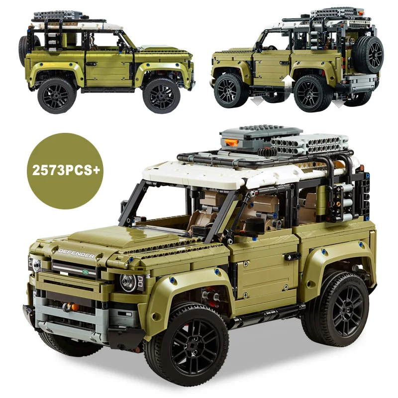 2573PCS Technical Land Off-road Defender Sports Car Building Blocks Set Model MOC Vehicle Toys Bricks for Boys Adult Gifts