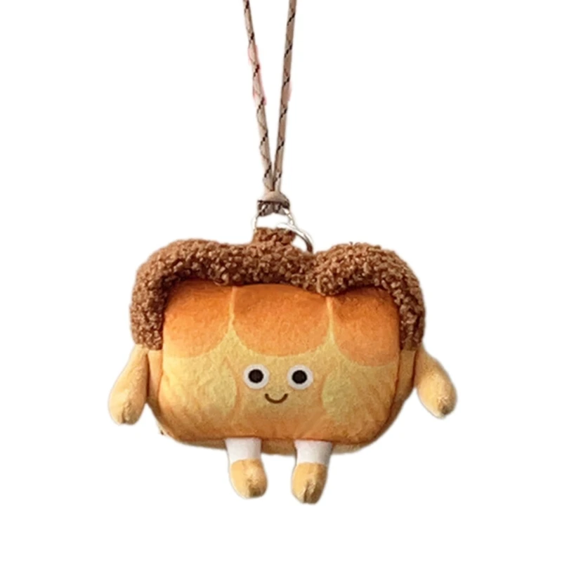 Cartoon Wallet Coin Bag Coin Change Zipper Wallet Cute Toast Bread Shape Coin Purse Key Bag Mini Headset Pouch for Kids