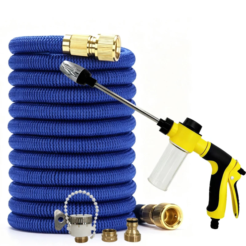 3X Flexible Magic Hose, Foam Water Gun, Multi-Mode, Garden Hose, Ideal Choice For Garden Irrigation And Car Washing