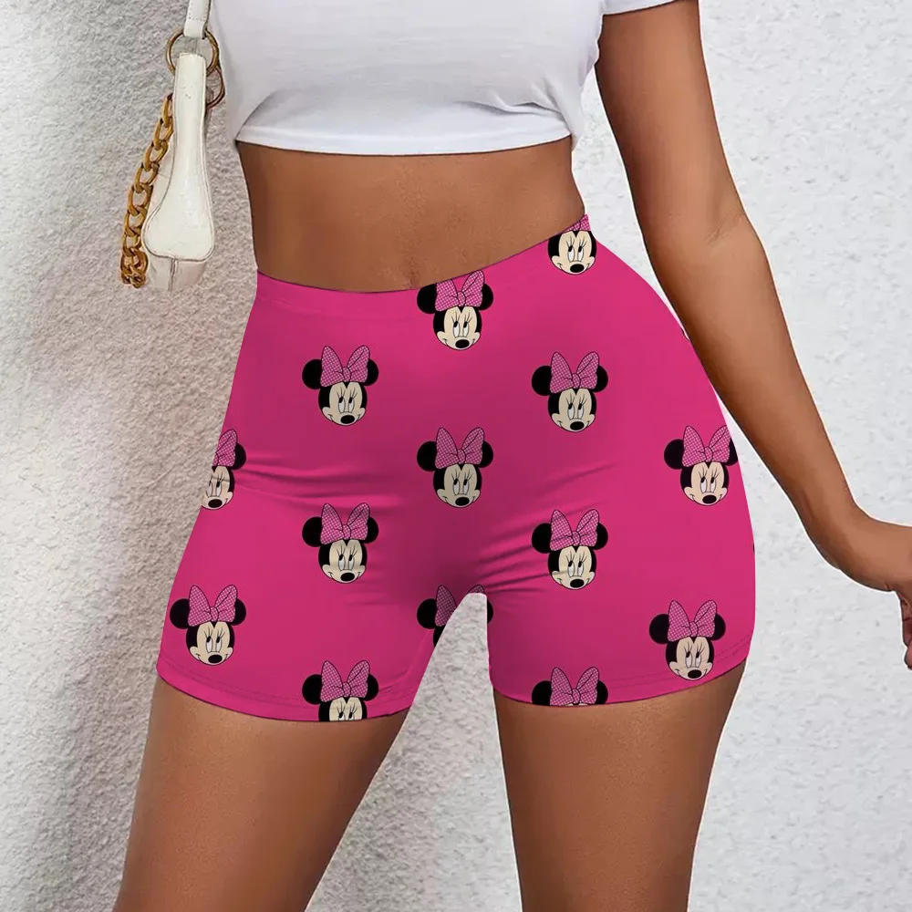 Women Fitness Yoga Lift Shorts Mickey Mouse Seamless Shorts Rainbow Sunglasses Volleyball Biker Gym Pants Tights