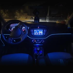 5m Car Interior Atmosfera Iluminação LED Strip 5V DIY Flexível EL Cold Light Line Tube Com USB Auto Decoração Ambient Lamp 8 principais vendas virtus acessório - №8