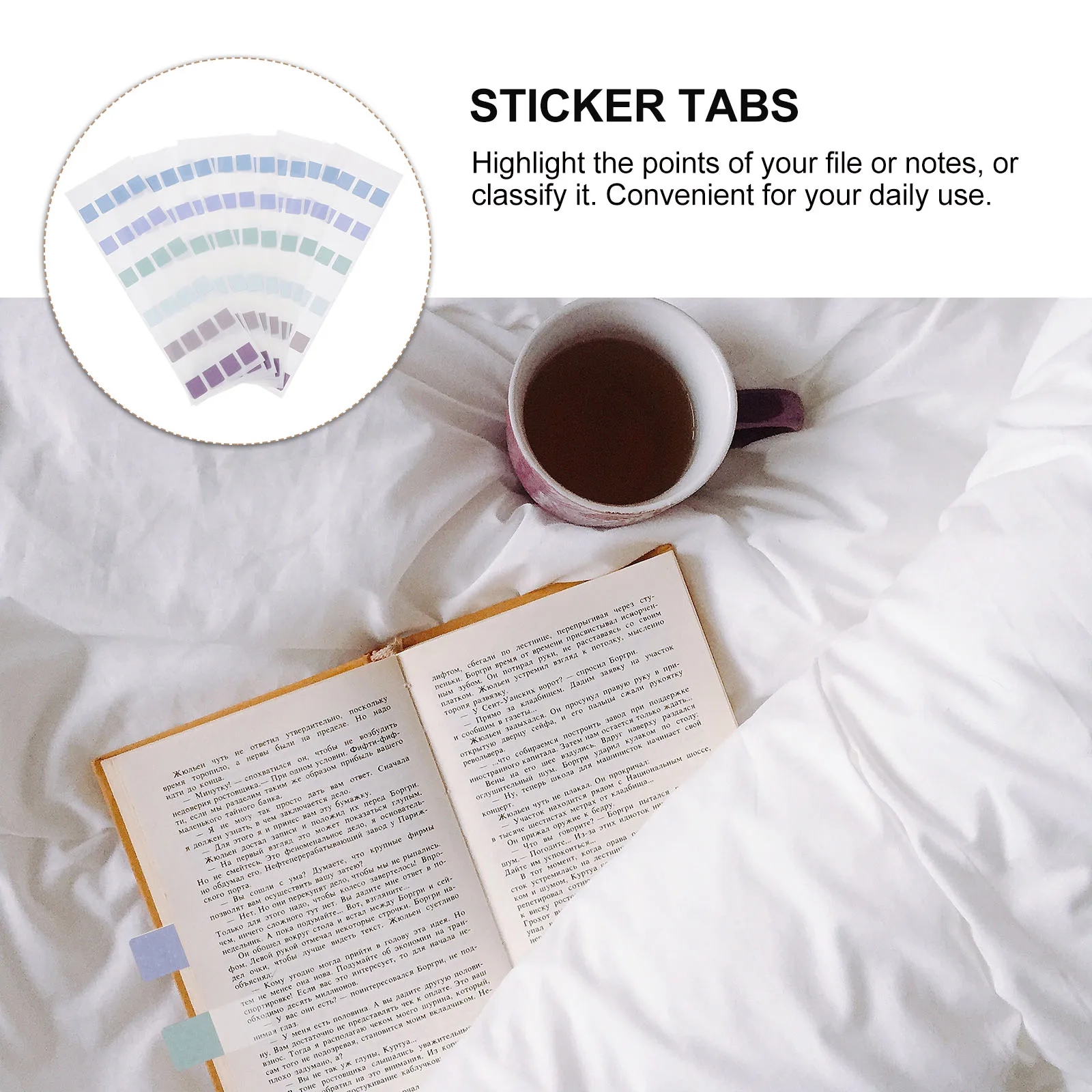 

40 Sheets Colorful Fluorescent Bookmark Paper Tabs Annotation Notebook Books The Pet Markers