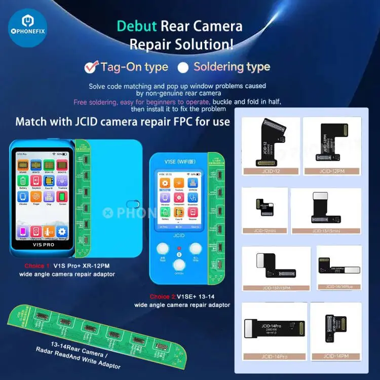 Imagem -02 - Tag na Câmera Traseira Reparação Fpc Cabo Flexível Pop-up Janela Problema Não-remoção sem Solda para Iphone 1215pm Manutenção jc