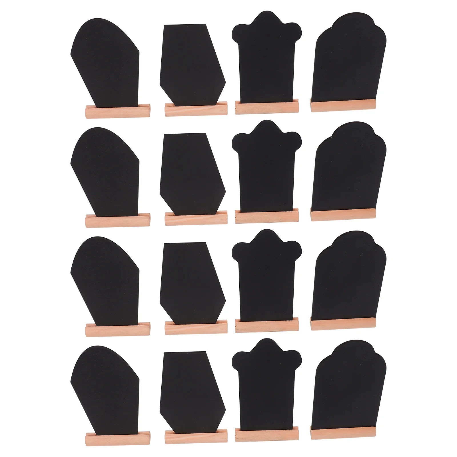 

16 Pcs Blackboard Message Home Decor Chalkboard with Base Decorative Table Small