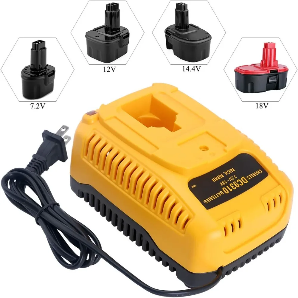 

DC9310 Rapid Charger Replacement for Dewalt 18V Batteries Compatible with For Dewalt 7.2V-18V NiMH/NiCd Batteries DE9057 DW9072