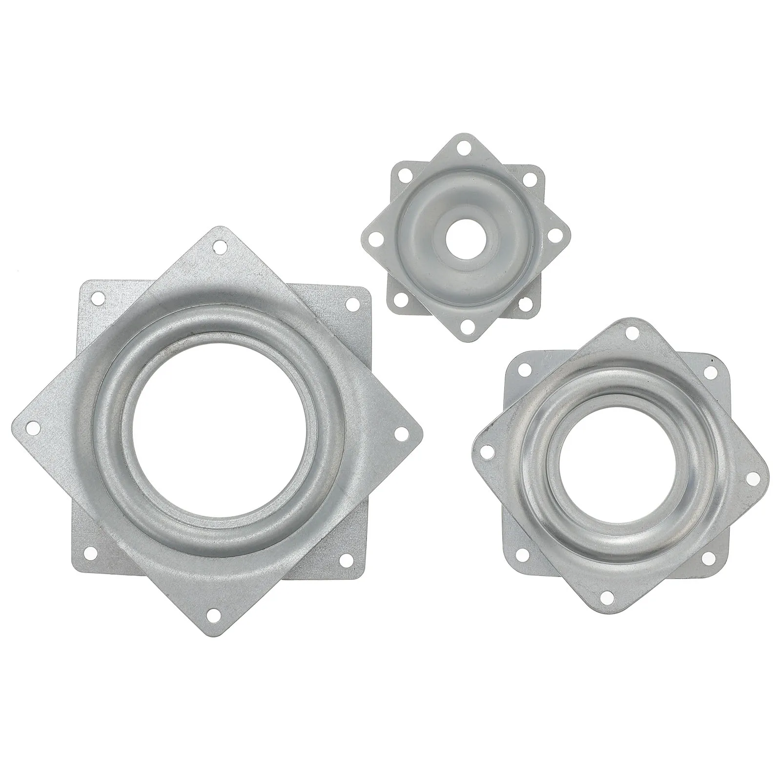 

3 Pcs Rotating Display Stand Turntable Bearing Furniture Accessories Spining Square Metal Storage Rack Home Office