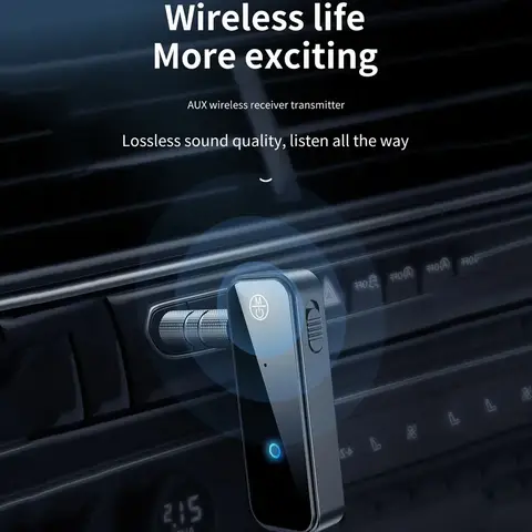 Bluetooth 5.3 Sändare/Mottagare Adapter Trådlös Ljud För Bilmusik Hörlurar Högtalare 3,5 mm Jack AUX Trådlös Ljudadapter 10 best sales trådlös mottagare - №4