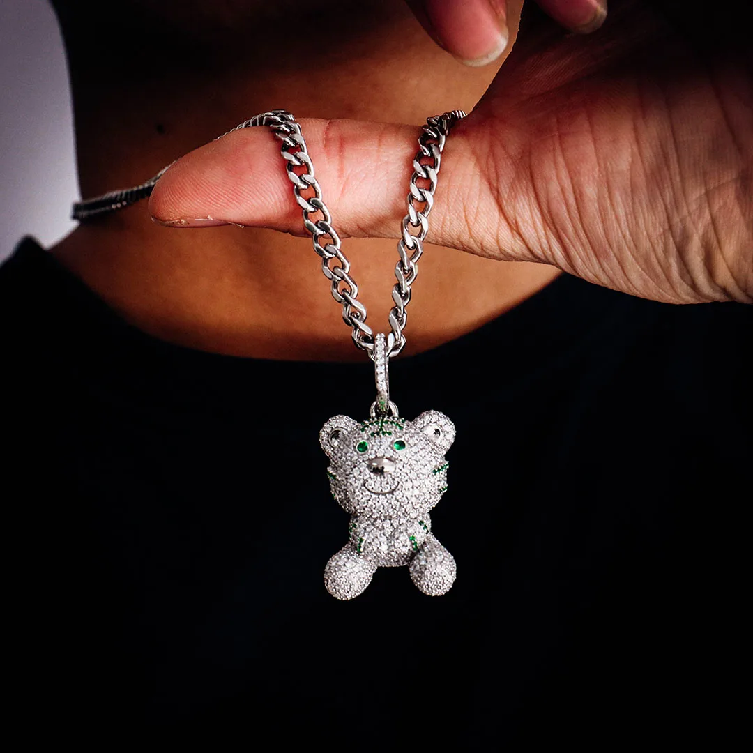 بروفانس بلاتيوم الكرتون الدب سحر مع كامل تمهيد جولة مويسانيتي الماس للنساء تخصيص شخصية سحر الذكرى #2