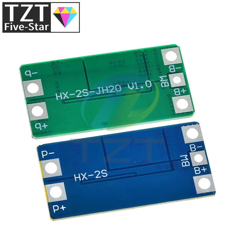 TZT BMS 2S 3.2V 3.7V 10A LiFePO4 / Lithium Battery Charge Protection Board 6.4V 7.2V 18650 32650 Battery Packs With Balance