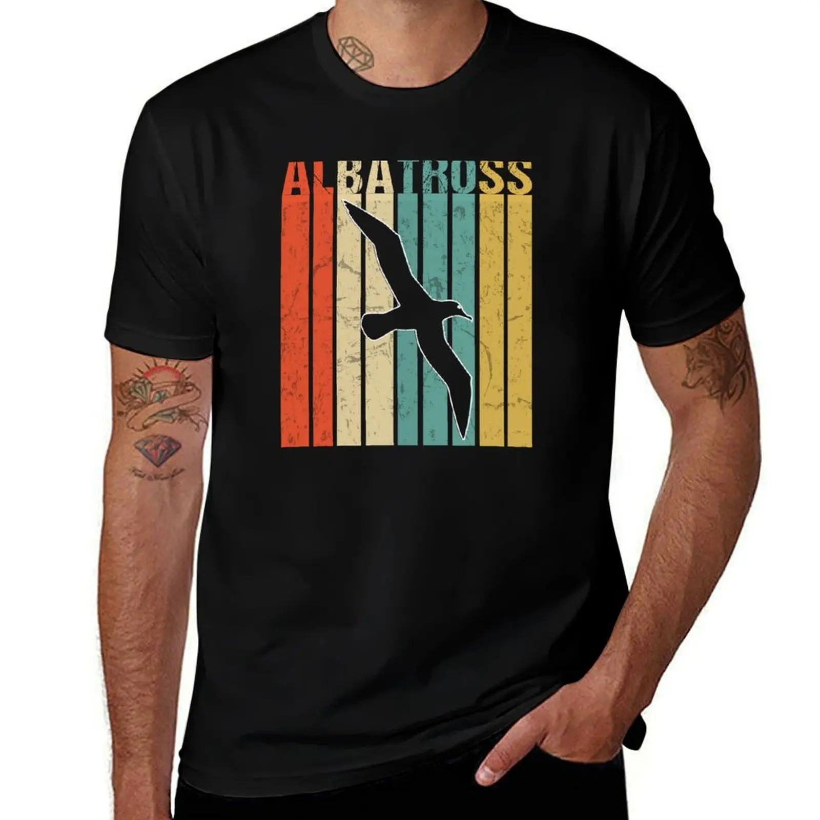 

Flying Albatross vintage retro nature birds lover gifts T-Shirt t shirts for man slim fit man t shirt graphic T-Shirt