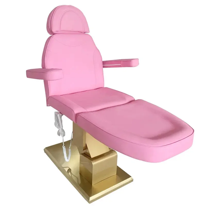 

White Electric Massage Table 3 Motors Lift Beauty Spa Salon Luxetive Lash Extensions Chair Cosmetic Massage Bed