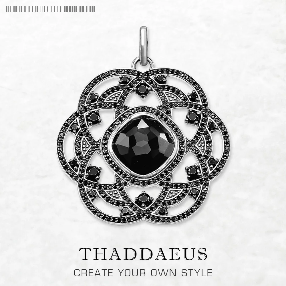 

Black Rose Flower Pendant Europe Accessories Brand New Fashion Jewelry Vintage Gift for Women