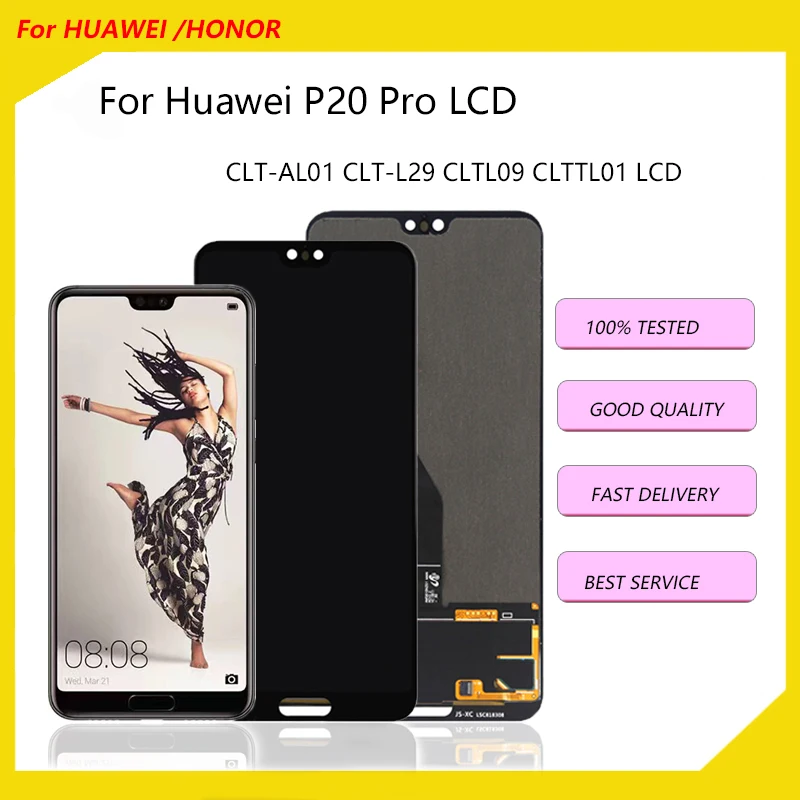 6.1'' For Huawei P20 Pro Lcd Display Touch Screen Digitizer Assembly Replacement For Huawei P20Pro lcd CLT-AL01 CLT-L29 Display