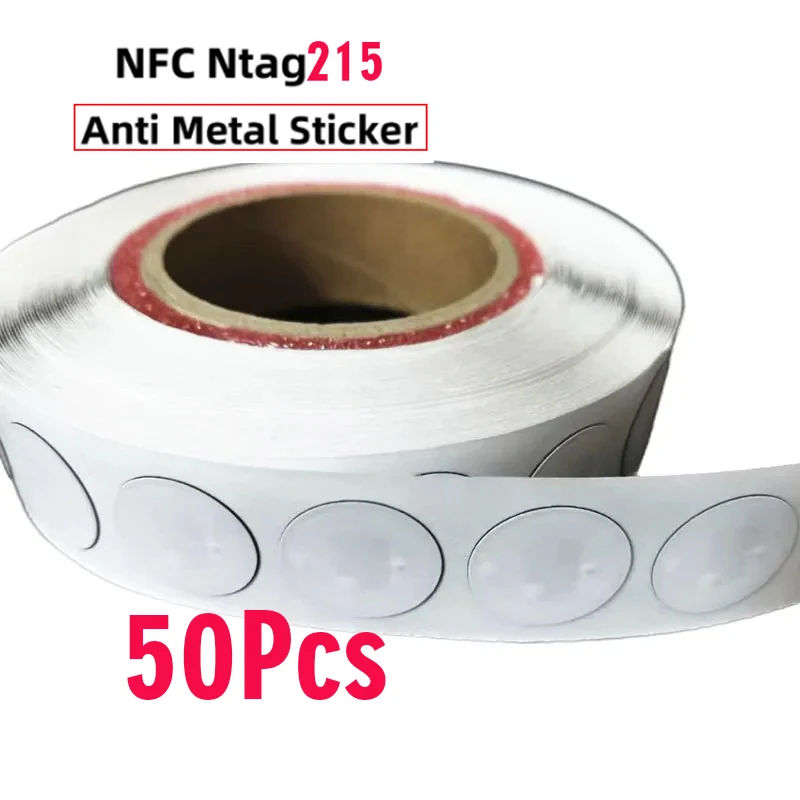 Anti-Metall-Interferenz NFC215 Chip-Tags auf Metall NFC-Aufkleber NFC-Tag für Alle NFC-fähigen Mobiltelefone Geräte RFID 13,56MHz Tag