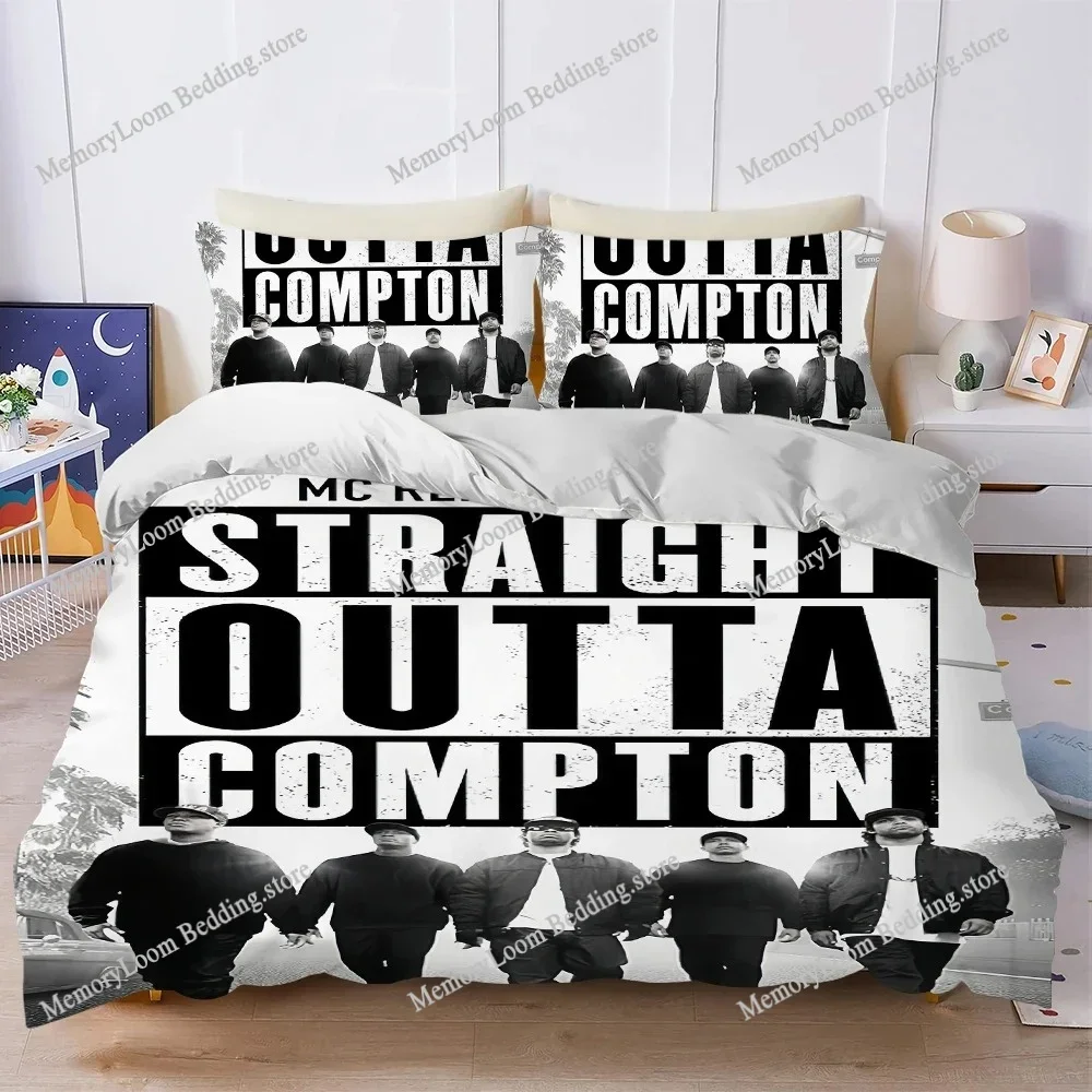 Rapper N-NWA Niggaz4life Duvet Cover Set Home Style Bedding Soft Laundry Cotton Bed Student Dormitory Gift Home Textileextile741