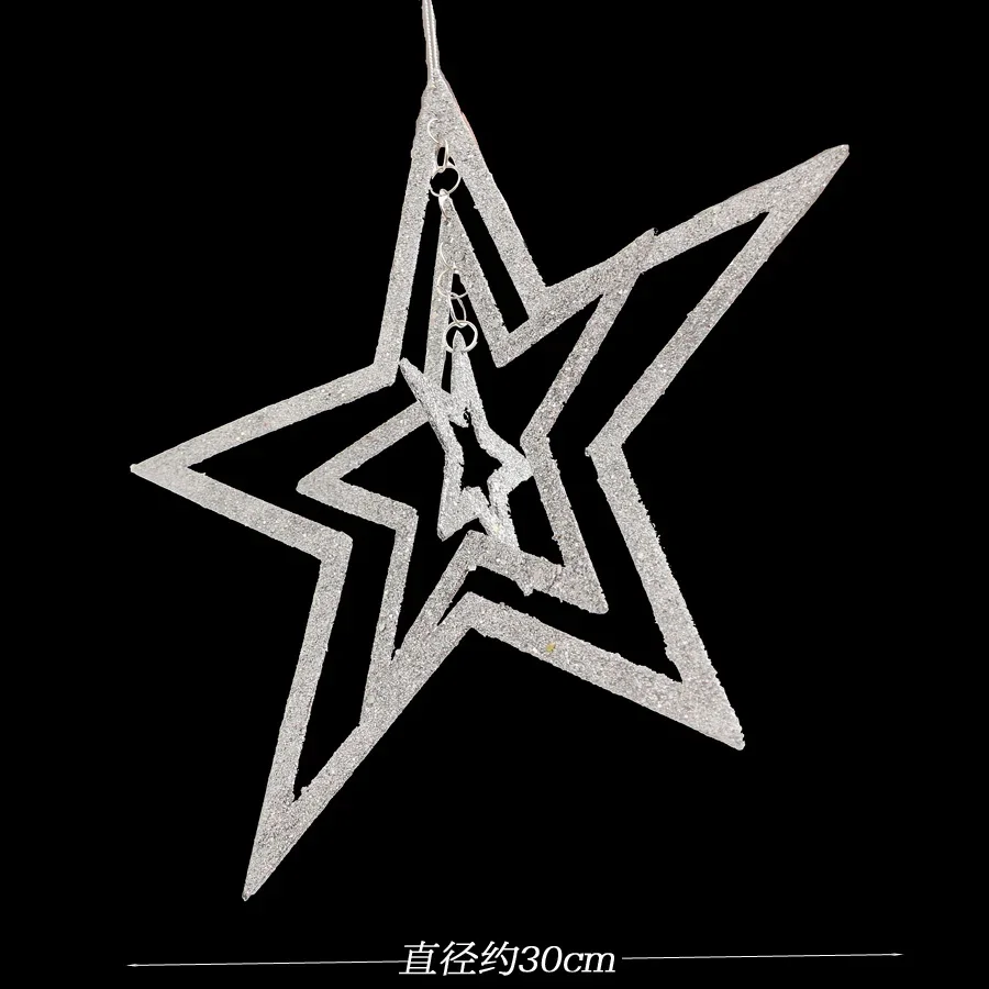 35cm three story Pentagram Decoration Christmas tree window shopping mall Ceiling Pendant props