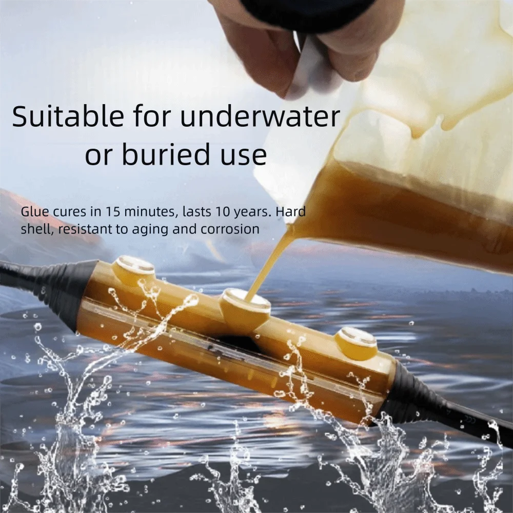 

1kv Rated Waterproof Junction Box Buried Design Submersible IP68 Junction Box Light Strip Protective Cable Seal