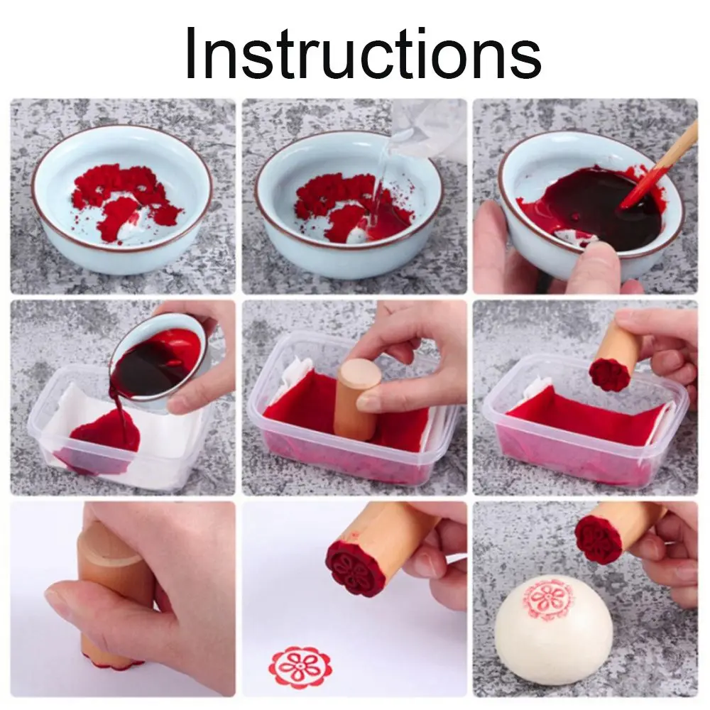 Flower Shaped Cake Cookie Moulds Manual Square Wood Dessert Seal Stamp DIY Pastry Traditional Chinese Moon Cake Mold Bakeware