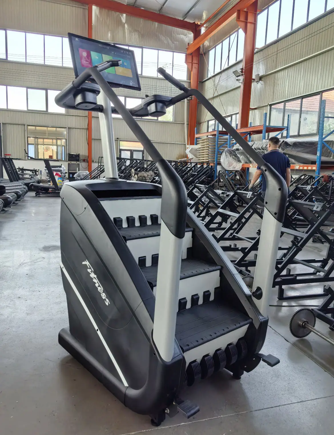 

Touch Screen Stair Stepper Commercial Gym Climber Machine with WiFi