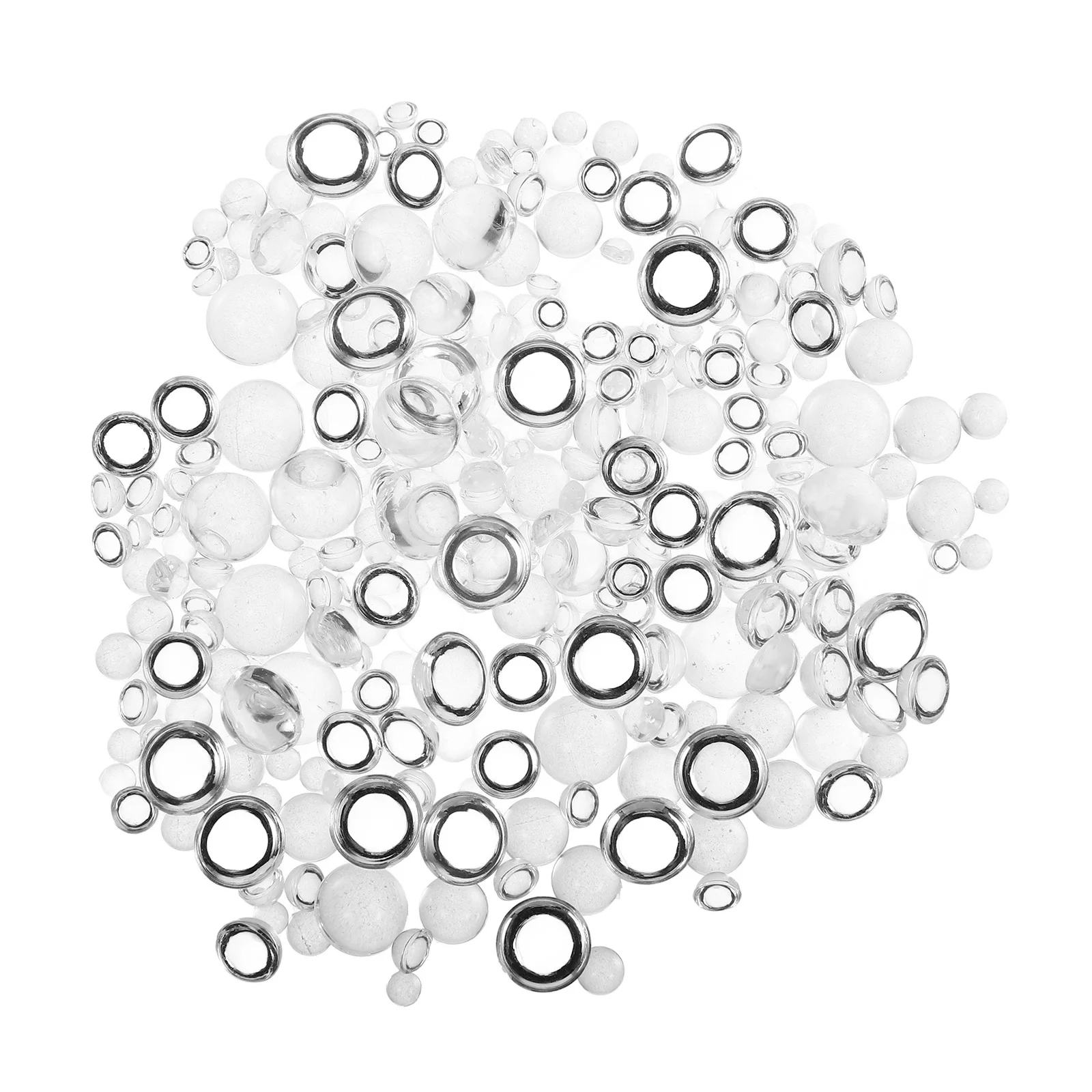 

2Pcs Clear Simulated Dewdrop Half Round Resin Beads Embellishments for Nail Art Card Making Phone Case Decoration DIY Crafts