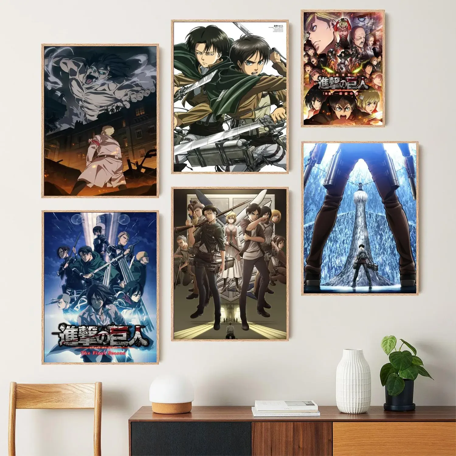 shingeki no kyojin Canvas Art Poster, Wall Art, Picture Print, Modern Family, Bedroom Decor, Posters