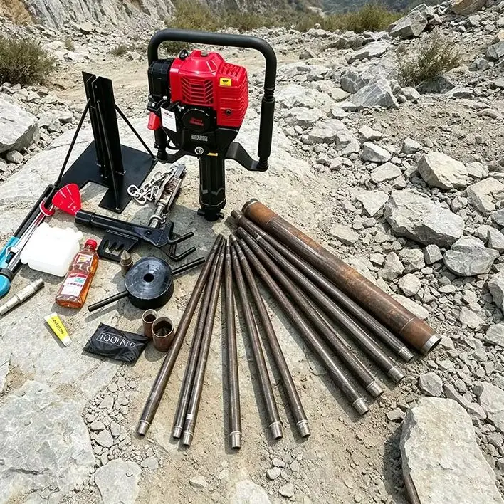 Customized 15m Backpack Core Drilling Rig Petrol Diesel Soil Rock Concrete Sampling Rig Lightweight Mobile Easy Operation