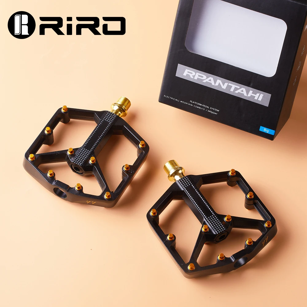 RIRO 3 Bearings MTB Ultra-light Aluminum Alloy Pedals Moutain Bike Non-slip Wide Platform Pedals Road Bicycle Racing Accessories