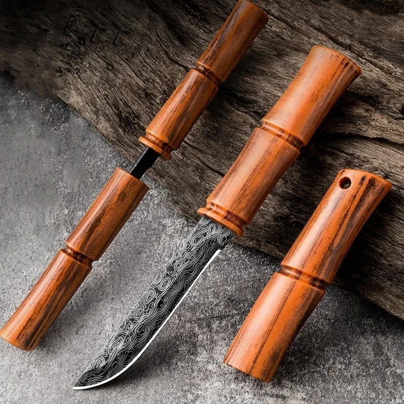 Cuchillo pequeño para pelar frutas y carne, utensilio de cocina con mango de plástico, forjado, para carnicero