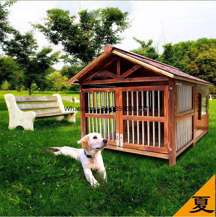 

luxury pet supplies large dog house outdoor opposite door solid wood dog house