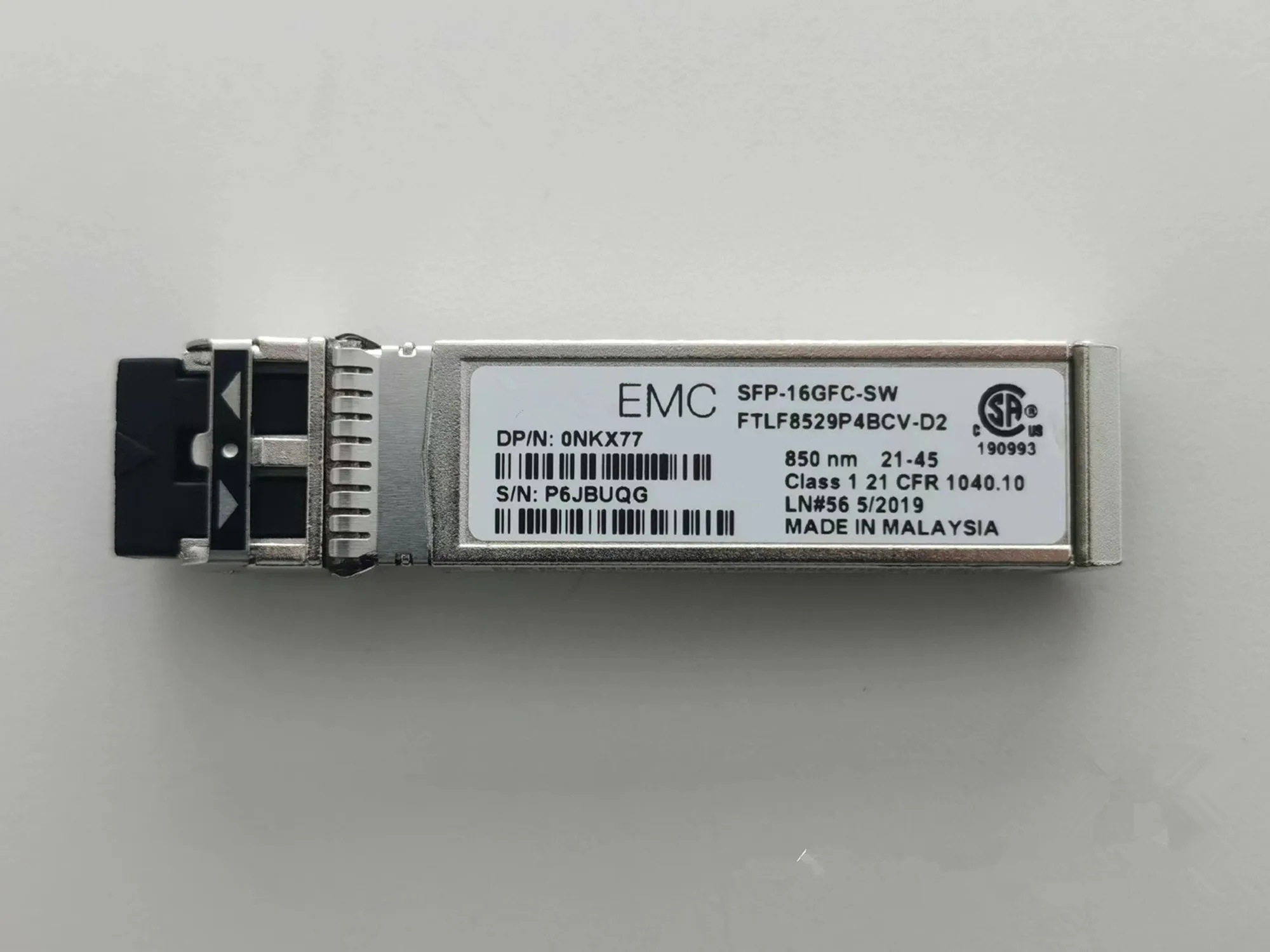 

SFP 16G 850NM Switch Transceiver DEL-L 0NKX77 SFP-16GFC-SW FTLF8529P4BCV-D2 Be Applicable To ME4024 ME4012 16GB Port Module