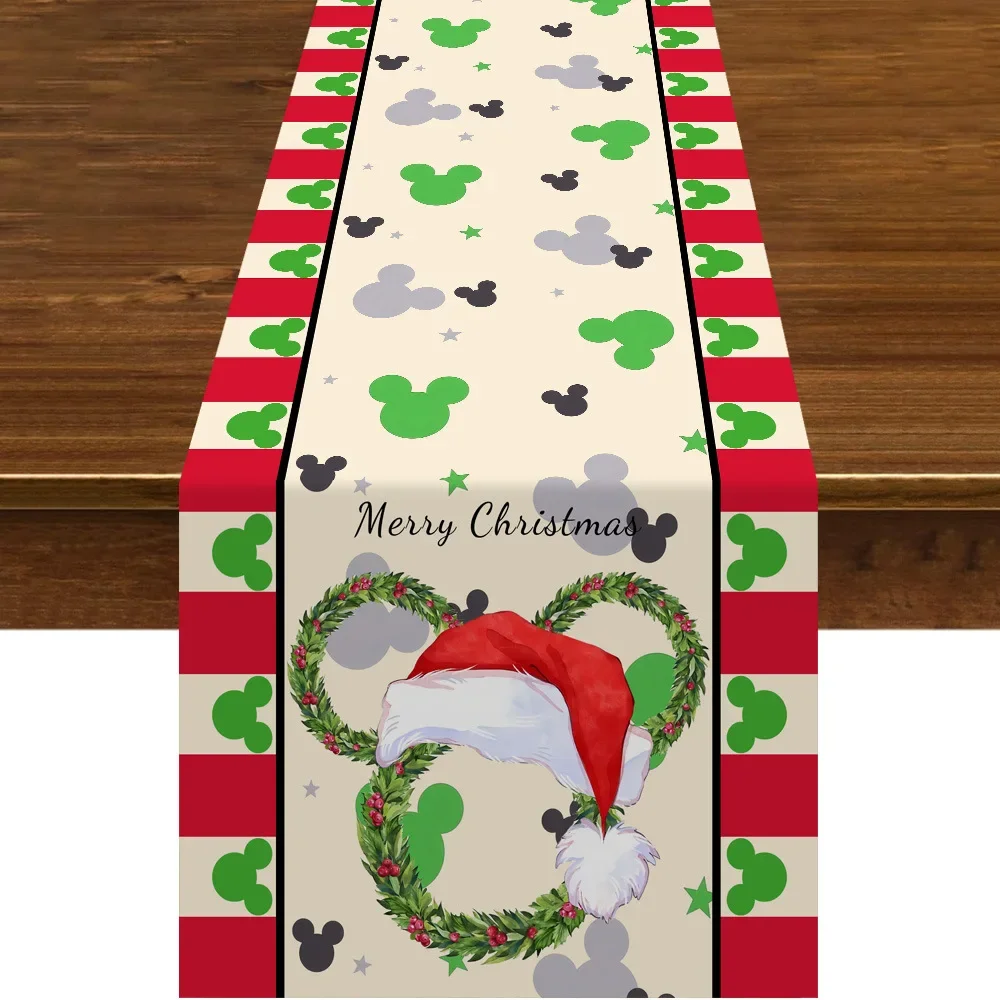 Mickey Mouse christmas table runner Disney Anime tablecloth Party Tables strap restaurant Placemat fashion home decor xmas gift