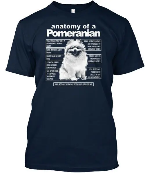 ANATOMY OF A POMERANIAN T-Shirt Made in the USA Size S to 5XLAnime Summer Y2K Luxury vintage oversized