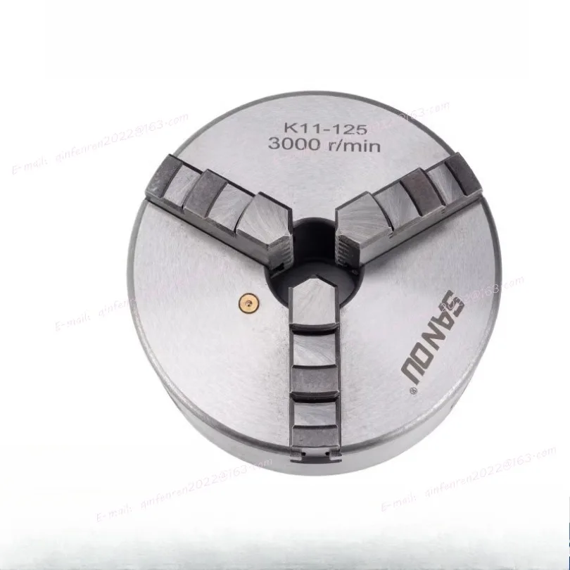 Lathe Chuck 125mm SANOU 3 Jaw Self-Centering Lathe Chuck K11-125 Precision Metal Lathe Chuck Manual Scroll