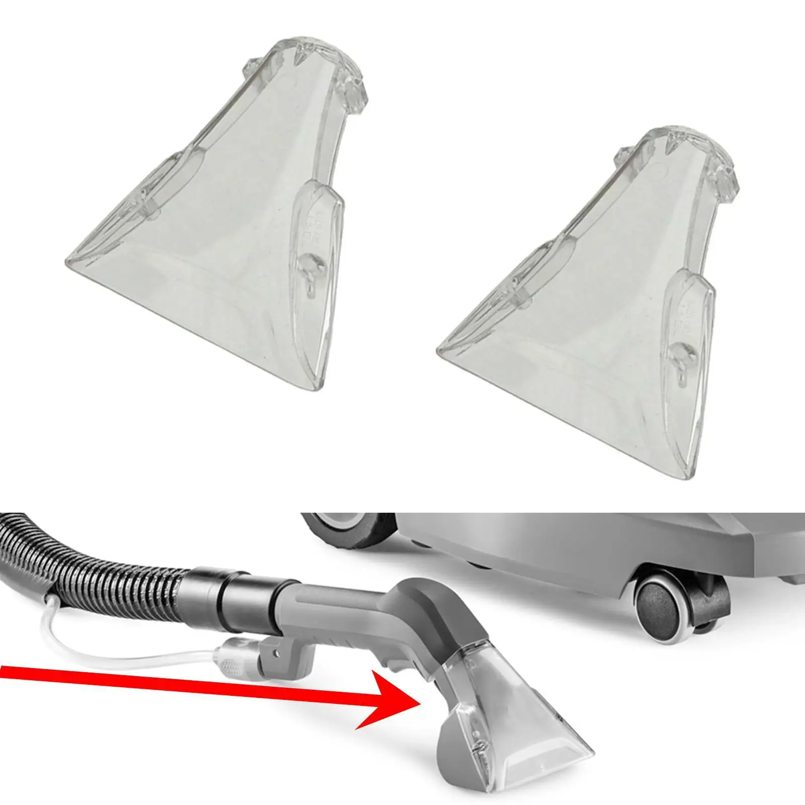 2x مكنسة كهربائية خياطة فوهة الملحقات 4.130-00 فوهات المفروشات أجزاء أدوات تنظيف شفافة المناسب ل Puzzi 1