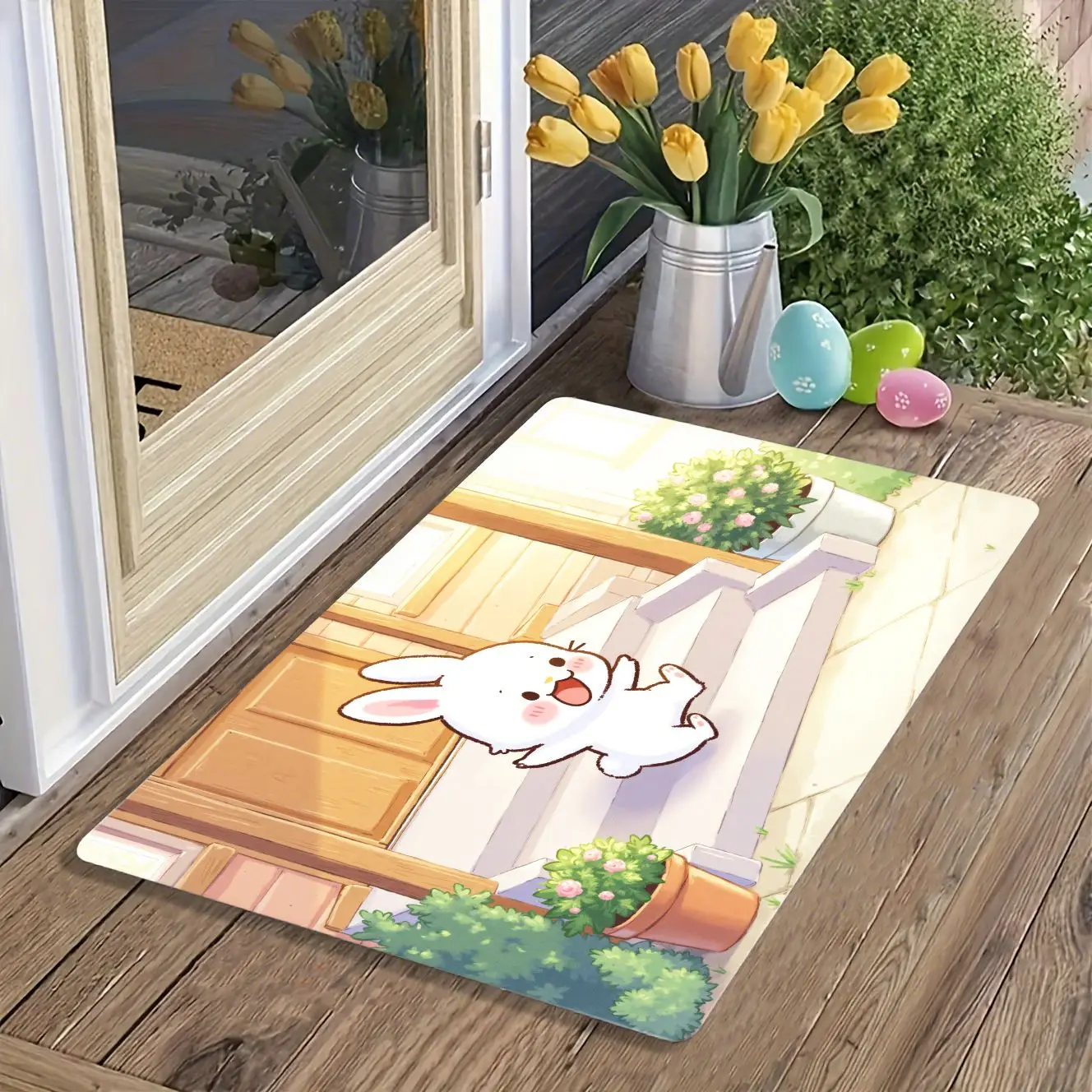 

MatMuse милый кролик уличное приветствие мягкий коврик с диатомовой землей напольные коврики впитывающие коврики для ванной комнаты привлекательный коврик для кровати