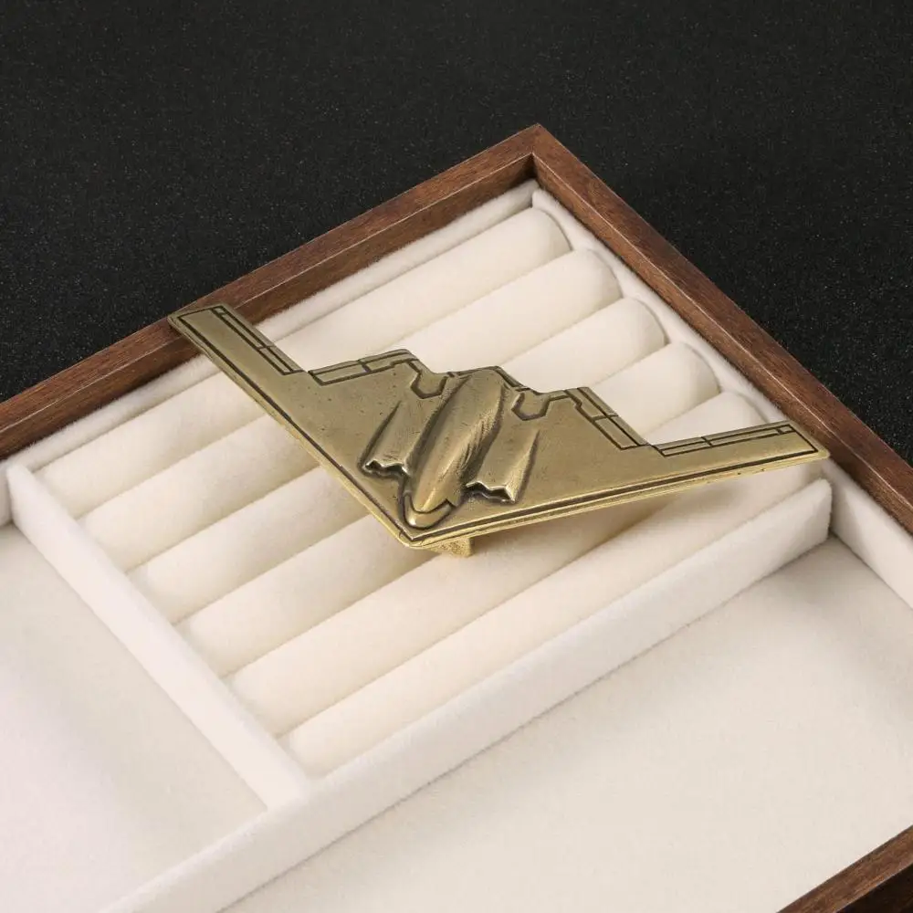 Vintage Brass B-2 Spirit Stealth Bomber Model Solid Metal Military Aircraft Diecast Airplane Aviation Enthusiast Gift