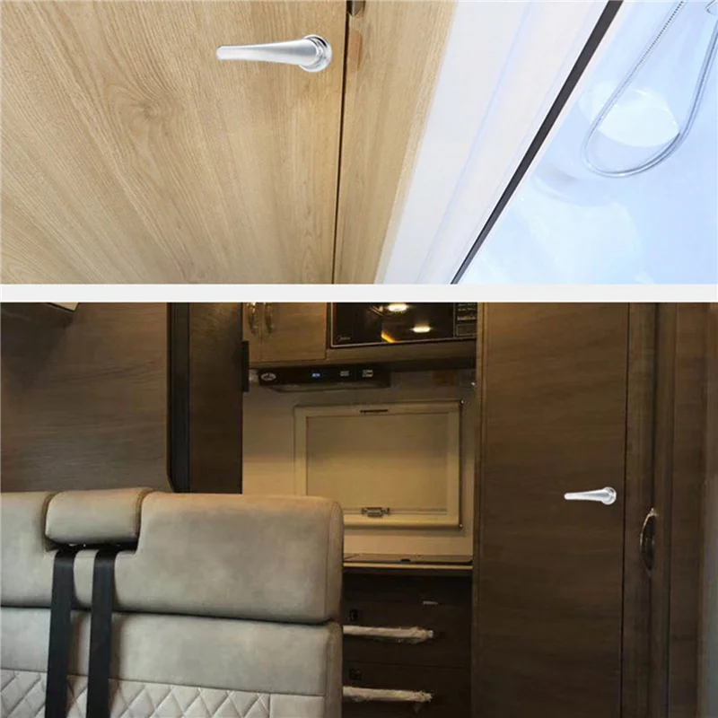 

A01F-3X RV Toilet Door Lock Bathroom Door Lock Caravan Boat Latch Handle Lock RV Accessories