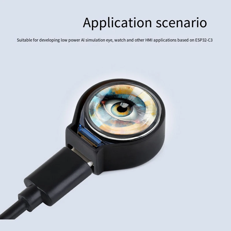 ESP32-C3 Плата разработки Iot Встроенный 0,71-дюймовый интерфейс SPI ЖК-экран 160X160 пикселей Демо-плата Круглая ЖК-дисплей приборной панели